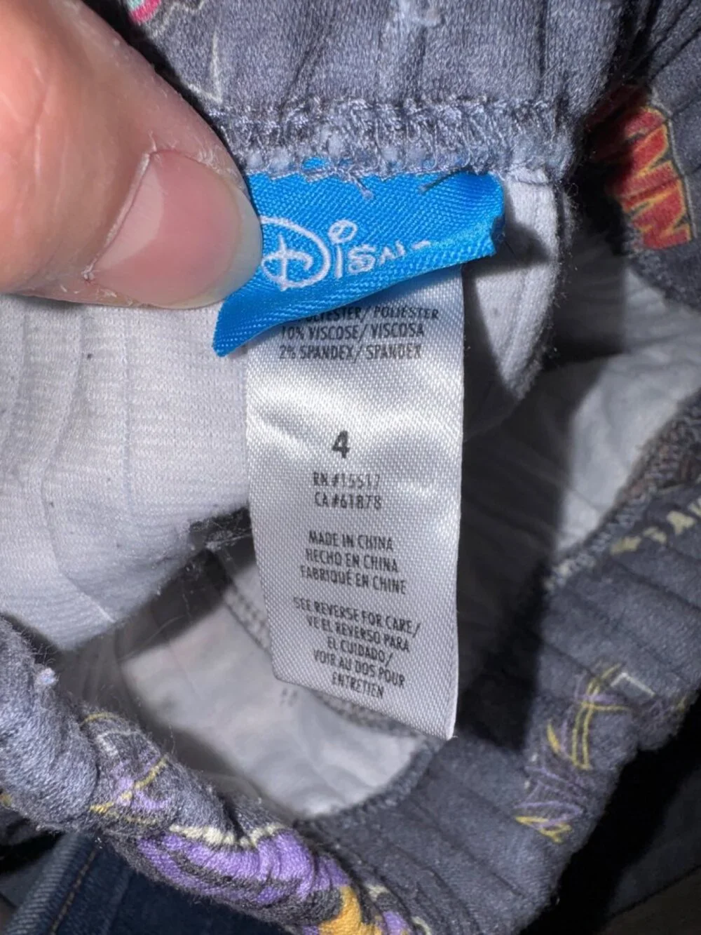 Disney Cars Boys Quilted Pajama Set Size 4 Gray With Colorful Character Print